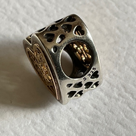 Pandora two tone heart charm - Picture 5 of 6